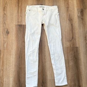 Abercrombie & Fitch Girls Off-White Skinny Jeans Size 16